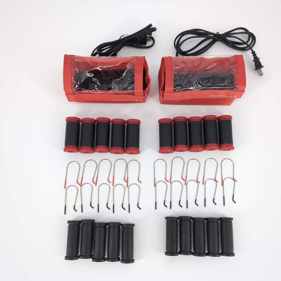 TWO Remington H-1015 Compact Ceramic Ionic Hot Rollers Curlers Compact Sets -GUC - Picture 4 of 13